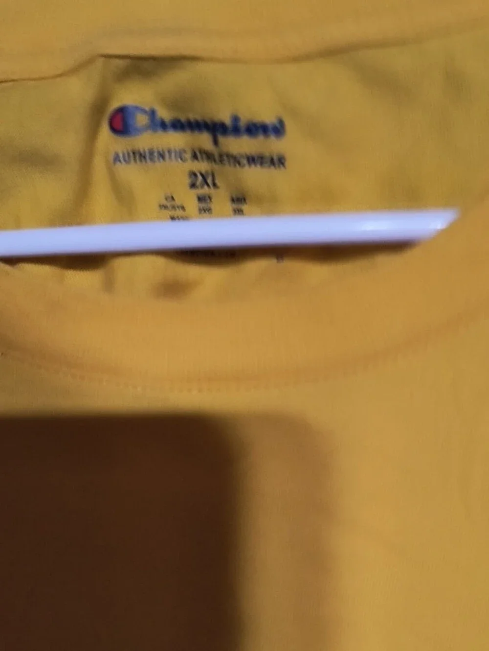 Champion Yellow Short Sleeve Logo Tee